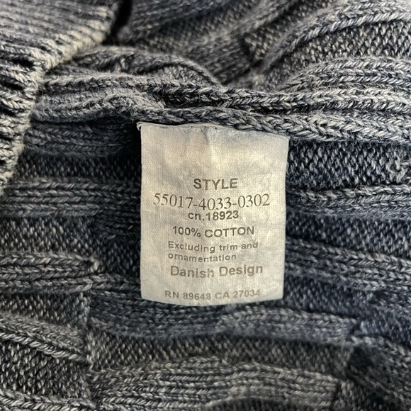 Blue Willis Blue Cotton Knit 1/4 Snap Danish Design Heavy Sweater Men Size XXL - Picture 6 of 8